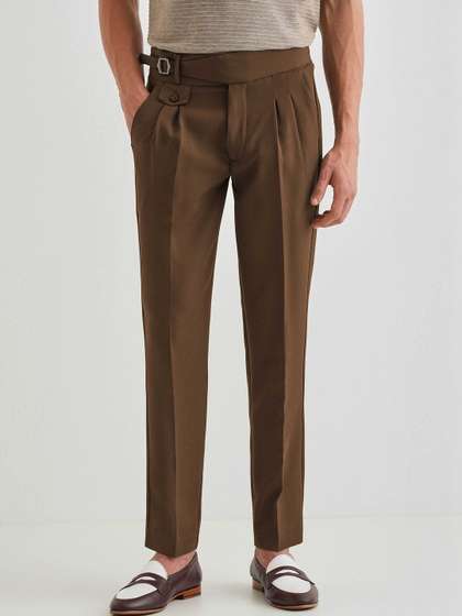 MANCREW Men Tailored
                        Wrinkle Free Pleated Gurkha Pants