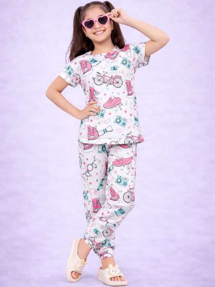 LITBABY Girls Printed
                    Maxi Nightdress