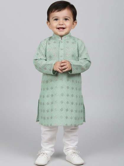 NEW GEN Boys Ethnic
                      Motifs Regular Kurta with Pyjamas