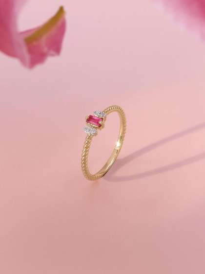 Mia by Tanishq 14KT
                        Gold Diamond Studded Ring- 1.42g