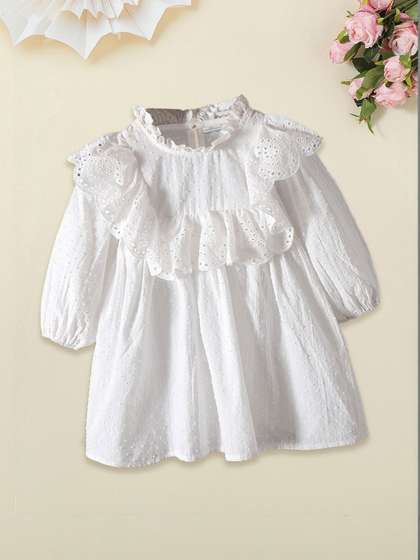 FOREVER FRIDAY Print
                    Puff Sleeve Formal A-Line Dress