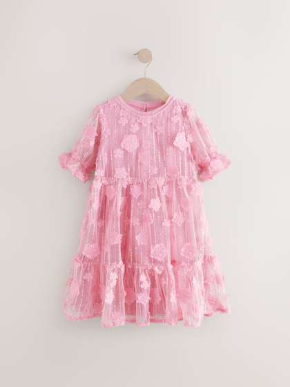 NEXT Girls Sequin &
                    Floral Embellished Layered Dress