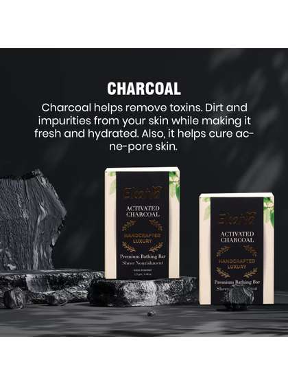 EKAIVA ORGANICS Set
                        Of 2 Activated Charcoal Organic Daily Bathing
                        Soap- 125 g Each