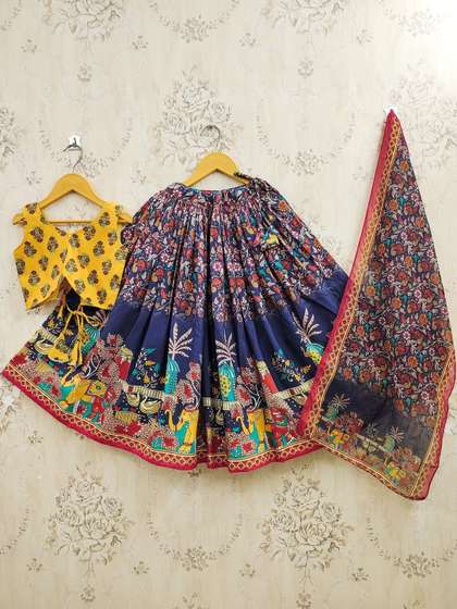 Sangria Printed
                        V-Neck Flared Lehenga Choli
