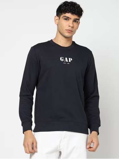 GAP Printed Round
                          Neck Regular Pullover Sweatshirts
