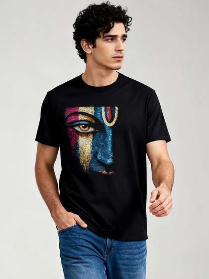 Wear Your Opinion
                          Men Little Krishna Printed T-shirt