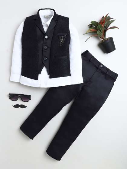 Sangria Boys Sunbrust
                    Jacquard Woven 3-Piece Suit Set
