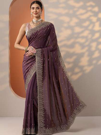 Libas Embellished
                        Zari Organza Saree