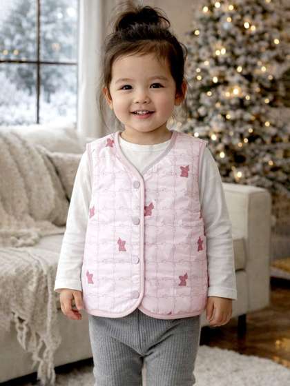 Little Surprise Box
                    Unisex Kids Lightweight Quilted Jacket with
                    Patchwork
