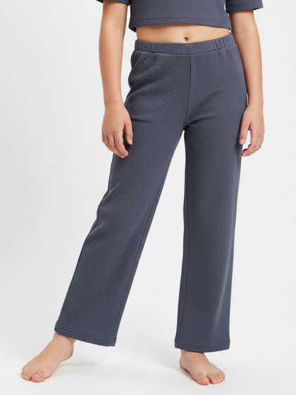 Alan Jones Girls
                      Stretchable Waffle Straight Pants