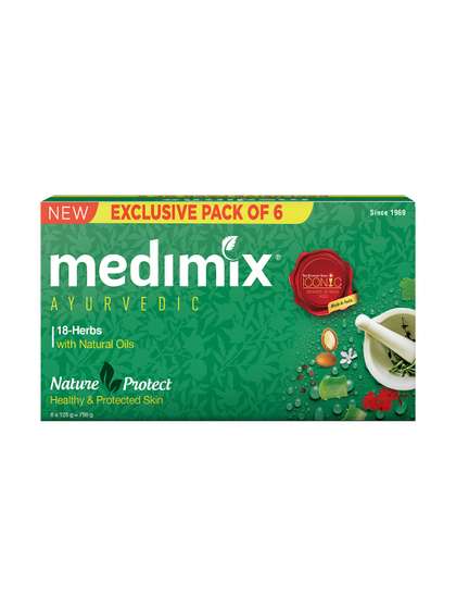 medimix AYURVEDIC
                          Set of 6 Classic 18-Herbs Soap - 125 g each