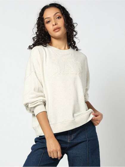 GAP Women Crew Neck
                        Drop-Shoulder Sweatshirt