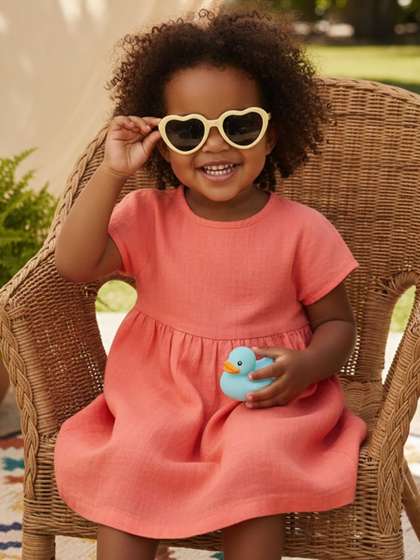MiArcus Yellow Kids
                    Heart Shape UV Protection Sunglasses