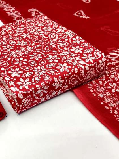 Keshar Printed Pure
                        Cotton Unstitched Dress Material