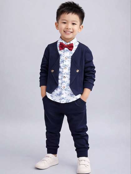 FAVORITE STORE Boys
                    Jacket Style Shirt With Trousers & Detachable
                    Bow Set