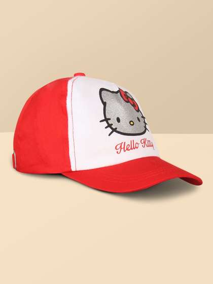 Kids Ville Girls Hello
                    Kitty Printed Cotton Baseball Cap