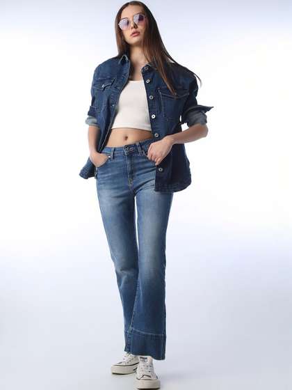ONLY Women Flared
                          High-Rise Light Fade Jeans