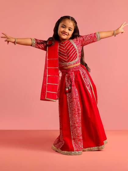 VASTRAMAY Girls
                        Embellished Ready to Wear Lehenga & Blouse
                        With Dupatta