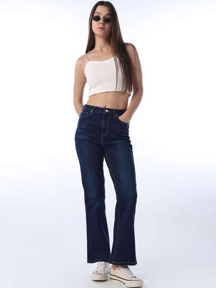 ONLY Women Flared
                        High-Rise Light Fade Jeans