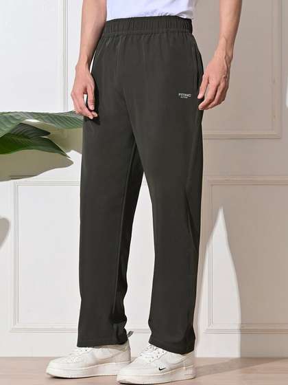 FITINC Men
                        All-Season Relaxed Fit Mid-Rise Track Pants