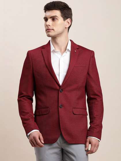 Turtle Self Design
                        Notched Lapel Single-Breasted Tailored Fit
                        Casual Blazers