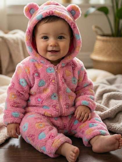 BabyZone Infants Printed
                    Rompers