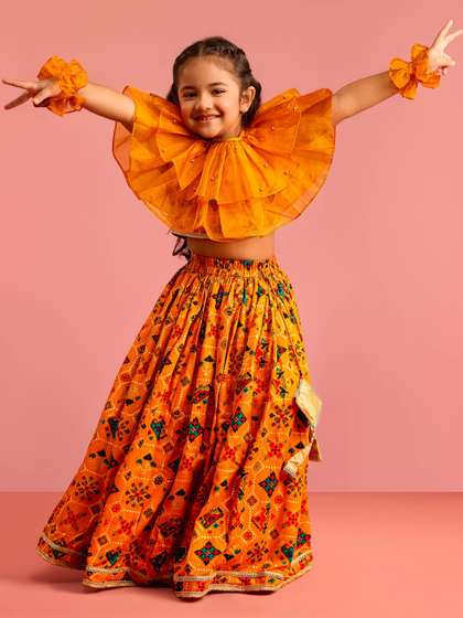 VASTRAMAY Girls
                          Embellished Beads and Stones Ready to Wear
                          Lehenga &