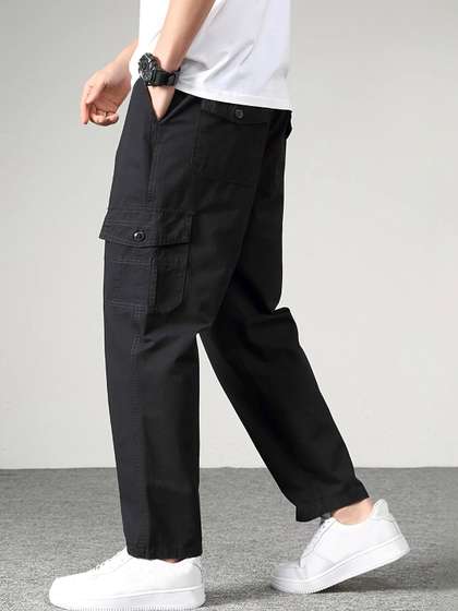 HERE&NOW Men
                        Relaxed Straight Leg Loose Fit fwd Trousers