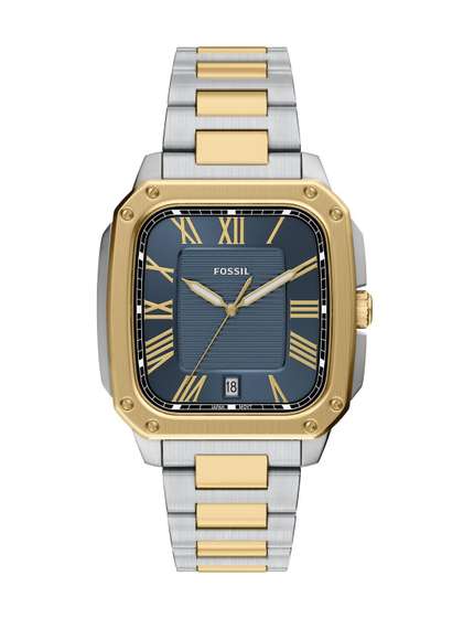 Fossil Men Dial &
                    Stainless Steel Bracelet Style Straps Analogue Date
                    Aperture Watch FS6161