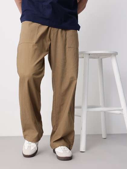 Mast & Harbour
                        Men Relaxed Fit Casual Trousers