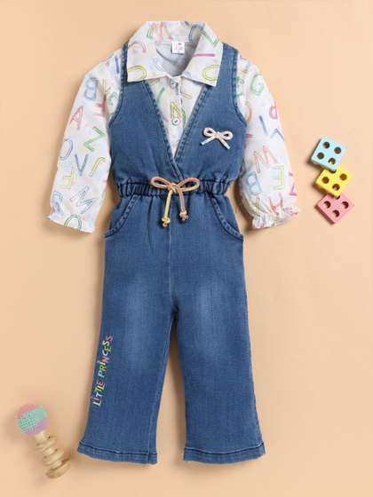 I LOVE MOM Girls Basic
                      Jumpsuit