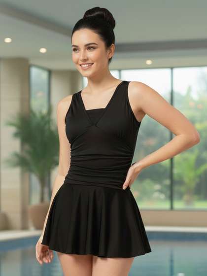 HRX by Hrithik
                        Roshan Round Neck Swimming Dress Swimwear