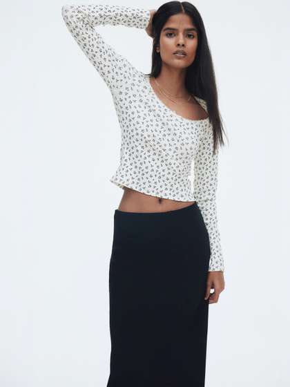 H&M Ribbed
                        Jersey Top