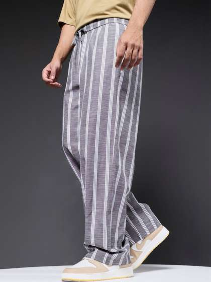 PRONK Striped
                        Mid-Rise Lounge Pants