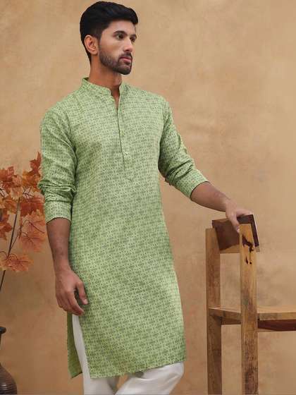 Anouk Rustic Men
                        Floral Printed Kurta