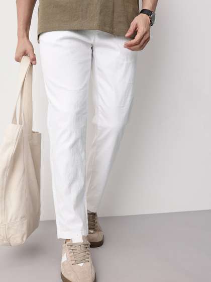Mast & Harbour
                        Men Relaxed fit Regular Trousers