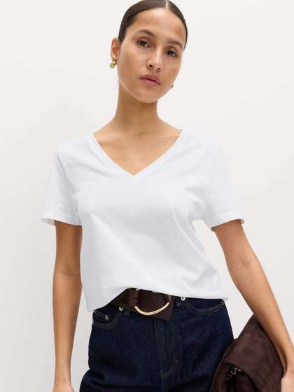 Marks & Spencer
                        Pure Cotton V-Neck T-Shirt
