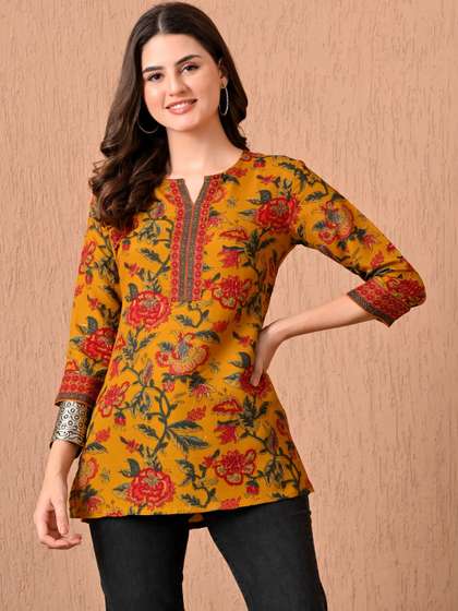 Anouk Mirage Floral
                        Printed V-Neck Kurti