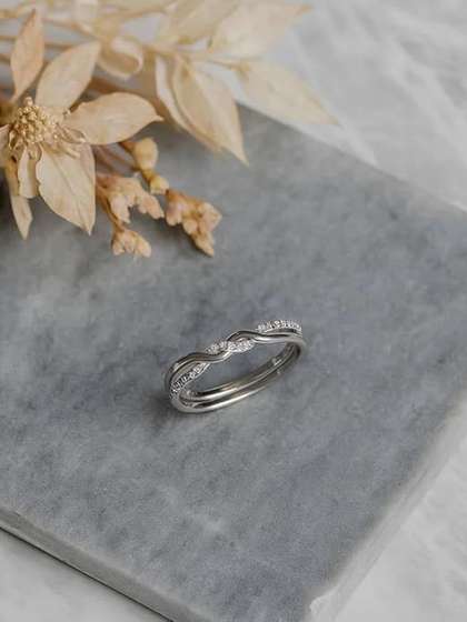 Bria By Saar Bria By Saar Women 925 Sterling Silver Plated Finger Ring