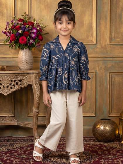 BAESD Girls Printed
                      Top with Trousers