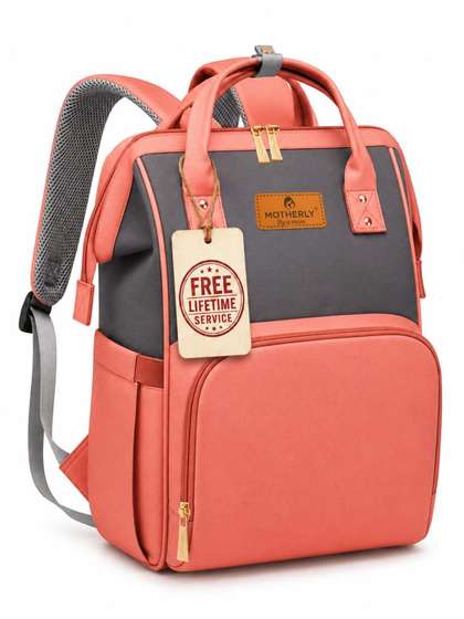 Motherly Crown Diaper
                    Bag with Large Capacity backpack for baby with
                    Insulated Milk Pocket