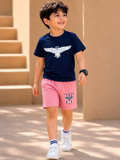 LITTLE APPLE Unisex Kids
                    Printed T-shirt with Shorts