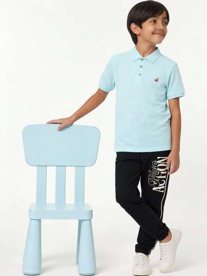 Pantaloons Junior Boys
                      Printed Cotton Mid-Rise Regular Track Pants