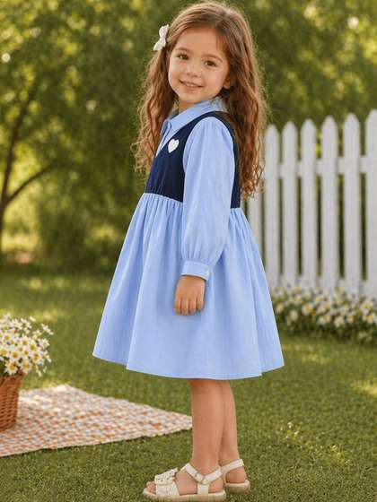 LULU & SKY
                      Colourblocked A-Line Dress