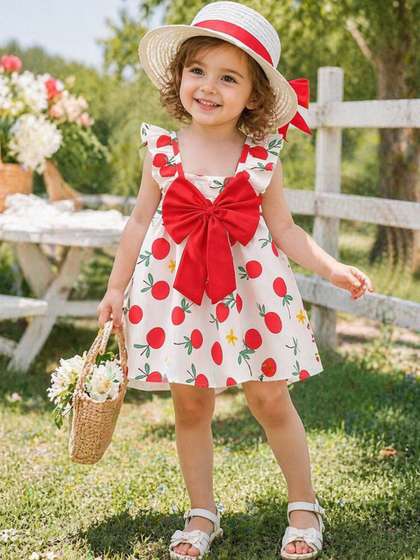 LULU & SKY Print
                    Flutter Sleeve Ruffled A-Line Dress