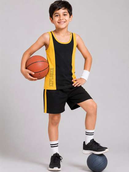 3PIN Boys Cotton
                    Colourblocked Basic Vest
