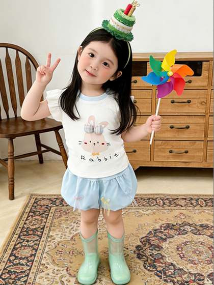 LULU & SKY Print
                      Flutter Sleeve Ruffles Top