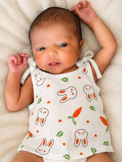 Cuddleloom Infants
                    Printed Organic Muslin Cotton Jhabla