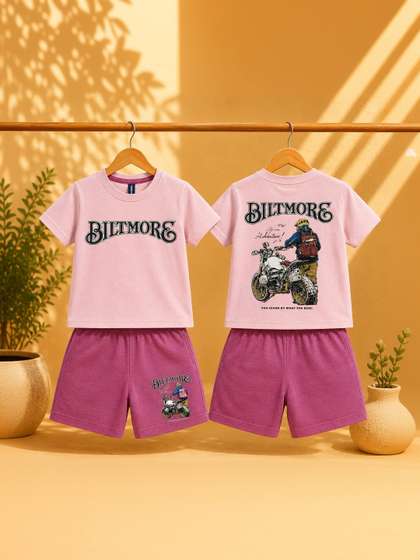 LITTLE APPLE Unisex Kids
                    Printed T-shirt with Shorts