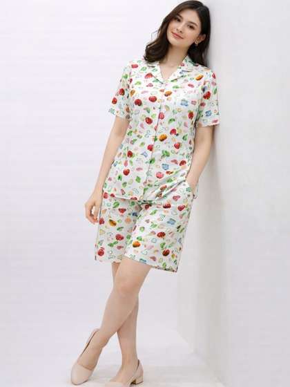 KSR Pure Cotton V-Neck
                      Nightdress